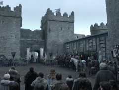 The courtyard of the castle Winterfell