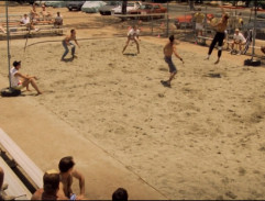 Pilots play volleyball