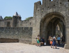 In front of the castle