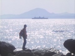 Reiko on the shore of Hakodate Bay