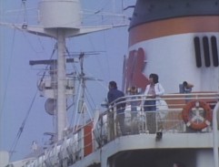 Satomi and Goro on the ferry