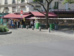 A bed on the street