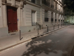 In front of the hotel