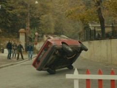 Overturned car