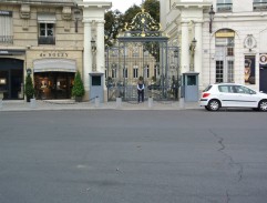 In front of the gate