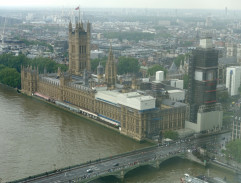Fly over Westminster palace