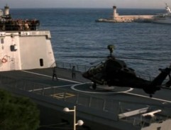 Helicopter on the ship