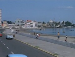 The street along the beach