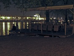 At night by the river