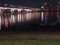 By the bridge at night