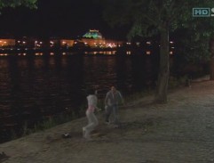At night by the river