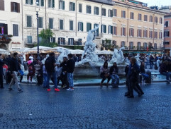 Square with a fountain