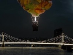 In a balloon