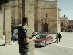 In front of the church