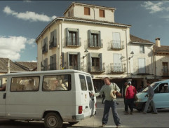 In front of the house