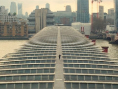 Ethan runs across the roof