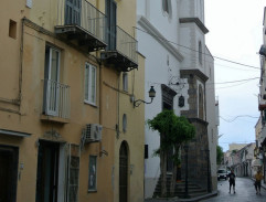 Marge at the bus stop