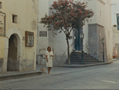 Marge at the bus stop