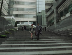 On the stairs