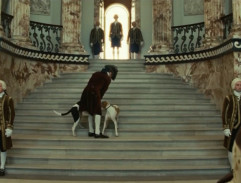 The Duke greets his dogs upon arrival