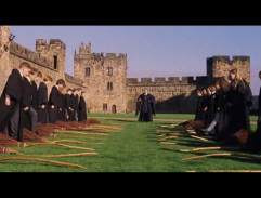 First lesson of flying on a broomstick