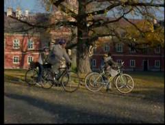 The family is going for a bike ride !