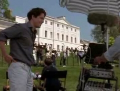 William on the movie set