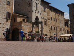 Driving through town